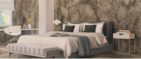 Lastra - Gresie portelanata XXL rectificata tip marmura Manhattan Earth, 120x260 cm, maro, finisaj lucios [1]
