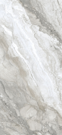 GRESIE XXL - LASTRE - Lastra - Gresie portelanata XXL rectificata tip marmura Rialto Cenere, 120x260 cm, gri, finisaj lucios