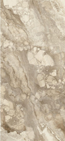 GRESIE XXL - LASTRE - Lastra - Gresie portelanata XXL rectificata tip marmura Rialto Avorio, 120x260 cm, maro, finisaj lucios