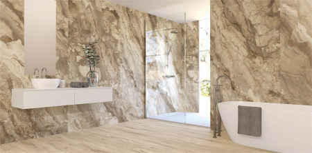 Lastra - Gresie portelanata XXL rectificata tip marmura Rialto Avorio, 120x260 cm, maro, finisaj lucios [1]