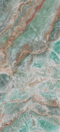 Lastra - Gresie portelanata XXL rectificata tip marmura Lixium Jade 120×280 cm, verde, finisaj lucios [2]