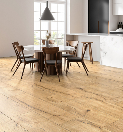Pardoseala SPC Kronospan Rocko 5 mm, Nutmeg R123, 1210x295 mm, clasa 34 [1]
