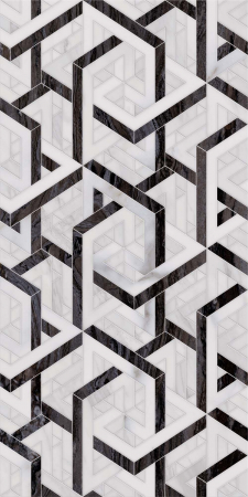 PIESE DECORATIVE - Piesa decorativa rectificata, Altissimo Geometric White 4946, 30X60cm, alb, mix, finisaj lucios