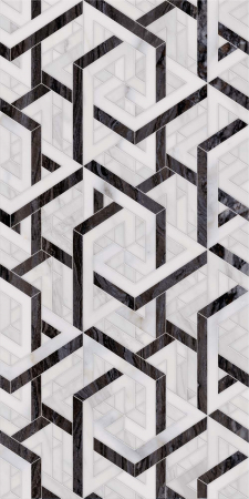 Piesa decorativa rectificata, Altissimo Geometric White 4946, 30X60cm, alb, mix, finisaj lucios [1]