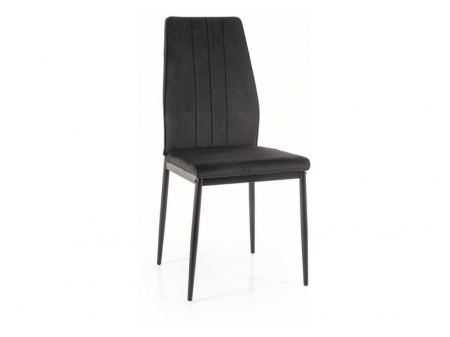 SCAUNE - Scaun dining / bucatarie ATOM catifea Negru 19 Bluvel/cadru negru