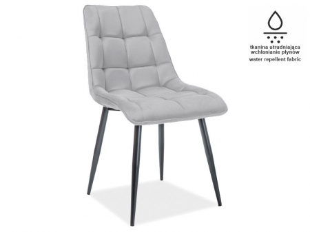 SCAUNE - Scaun dining / bucatarie CHIC MAT Catifea Gri 85/cadru negru