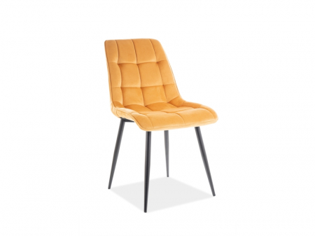 SCAUNE - Scaun dining / bucatarie CHIC Catifea Bluvel Curry 68/cadru negru