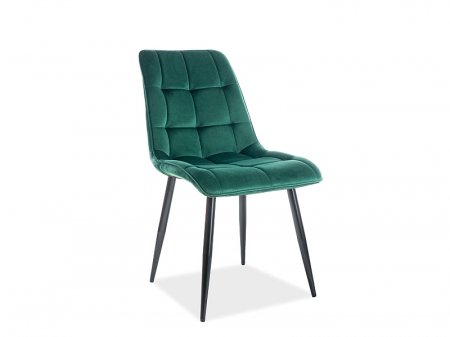SCAUNE - Scaun dining / bucatarie CHIC Catifea Bluvel Verde 78/cadru negru