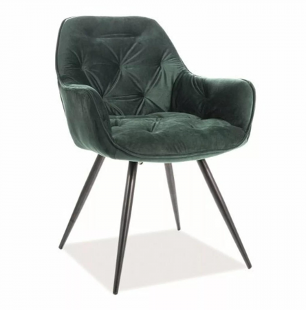 SCAUNE - Scaun dining / living Cherry Velvet Catifea Bluvel Verde 78 /cadru negru