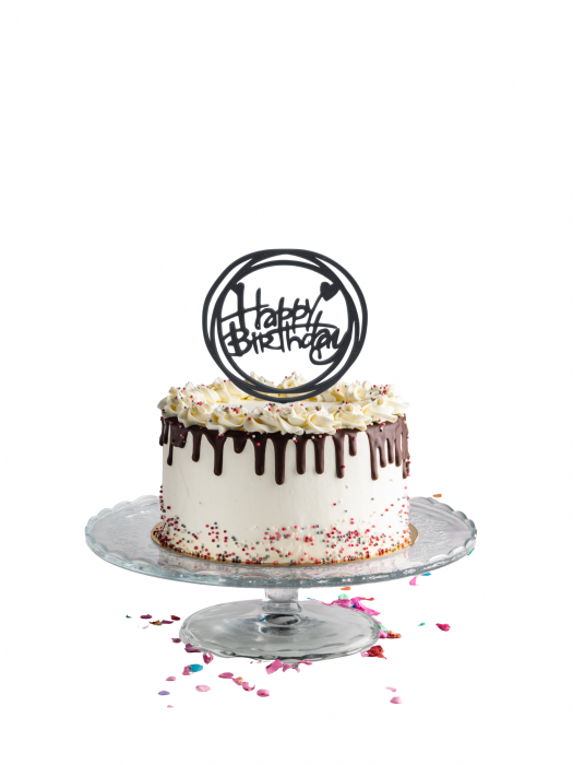 Topper tort Happy birthday forma rotunda [2]