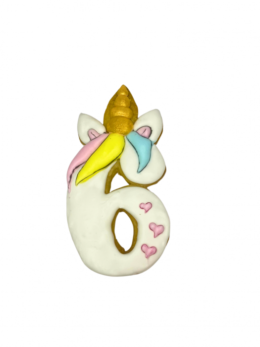 Set biscuiti tip topper pentru tort cu tematica unicorn [5]