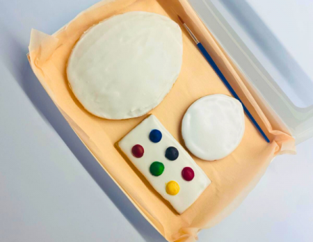 Delicii Pascale: Set Creativ de Biscuiți Ouă de Vanilie cu Glazură și Culori [1]