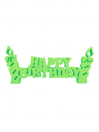 Happy birthday - Topper tort Happy birthday cu lumanari