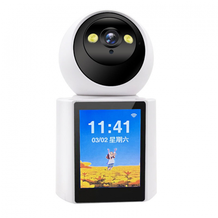 Camere Supraveghere - Camera IP de Interior cu Display, Viziune Nocturnă și Apel Video – 2MP HD, Control PTZ și Alerte pe Telefon