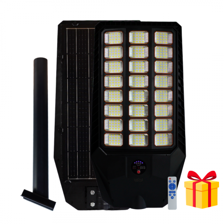 Lampi Solare - Lampa Solara Stradala 600W Innova Smart Home Genesis, senzor miscare si lumina, IP66, telecomanda, kit instalare inclus, 3 ani garantie+Cadou Surpriza