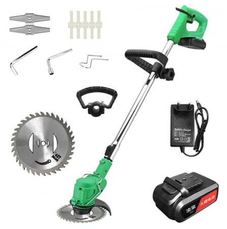 Utile - Motocoasa Electrica Cu Acumulator 2 x 48V, 18000 RPM , Extensibila + 9 Accesorii