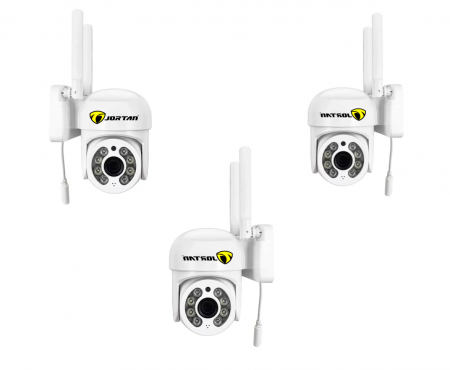 Camere IP WIFI Exterior - Pachet 3 x Cameră de Supraveghere JortanWiFi HD cu Viziune Infraroșu și Protecție Avansată IP66