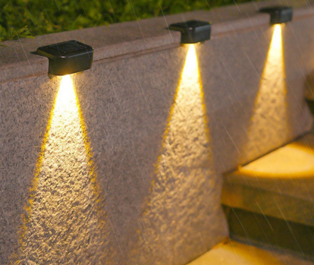 Casa si Gradina - Pachet 4 ,8,16,24 buc lampi solare pentru trepte , balustrada ,glaf , lumina calda/rece