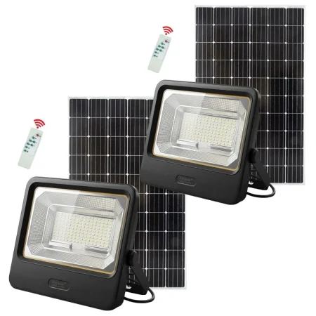 Lampi Solare - Proiector Solar LED 600W/800W/1000W Innova Smart Home Cyborg, IP67, Panou Solar 35x29 cm și Telecomandă