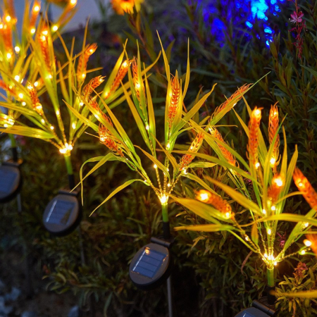 Decoratiuni - Set 2 Lampi Solare Decorative Spice de Grau M374-16, 60cm, IP66, LED cu Senzor Lumina