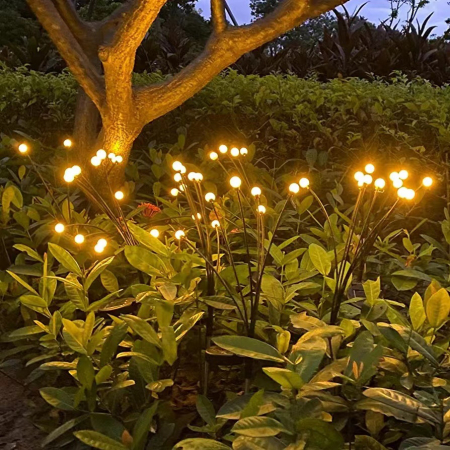 Lampi Solare - set 4 x Lampa Solara Magia Licuricilor M375-8, Decoratiune de Gradina, LED, Lumina Calda