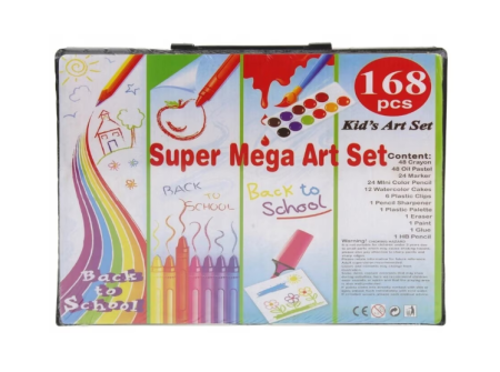 Pachete Promotionale - Set Artistic Desen și Pictură pentru Copii, Servietă cu Instrumente Complete 168pcs sau 208pcs