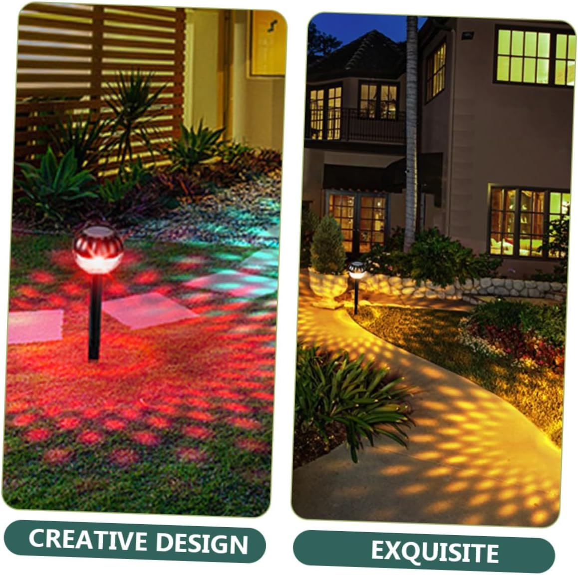 Set 4 X Lampa Solara Ambientala PAPADIE , Acumulator Incorporat , Iluminare Albă sau Multicolor , Ip 65 [12]