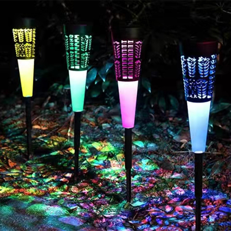 Set de 6 Torțe Solare Bali Acumulator Incorporat cu Iluminare Albă sau Multicolor , Ip 44 [4]