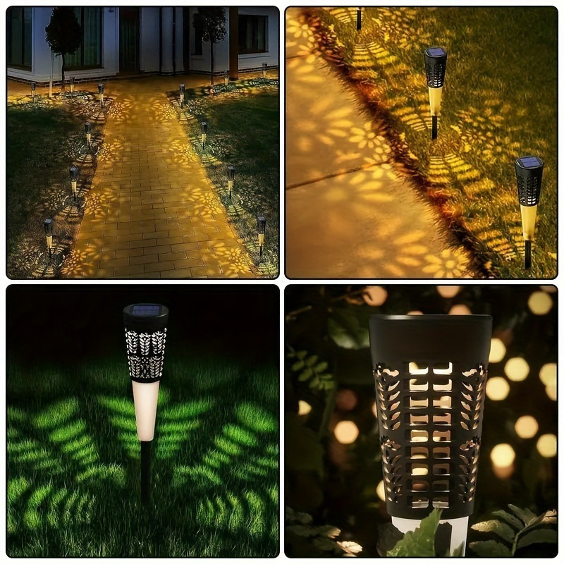 Set de 6 Torțe Solare Bali Acumulator Incorporat cu Iluminare Albă sau Multicolor , Ip 44 [2]