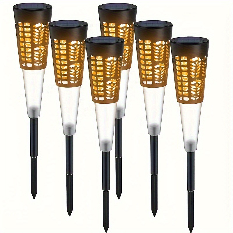 Set de 6 Torțe Solare Bali Acumulator Incorporat cu Iluminare Albă sau Multicolor , Ip 44 [5]