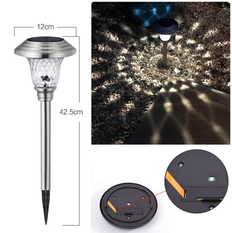 Set Elegant de 4 Lămpi Solare Torino din Sticlă și Metal cu Acumulator Incorporat [4]