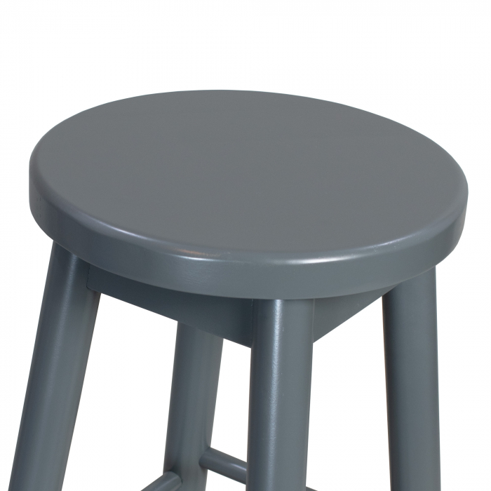 wood bar stool basalt grey painted [3]
