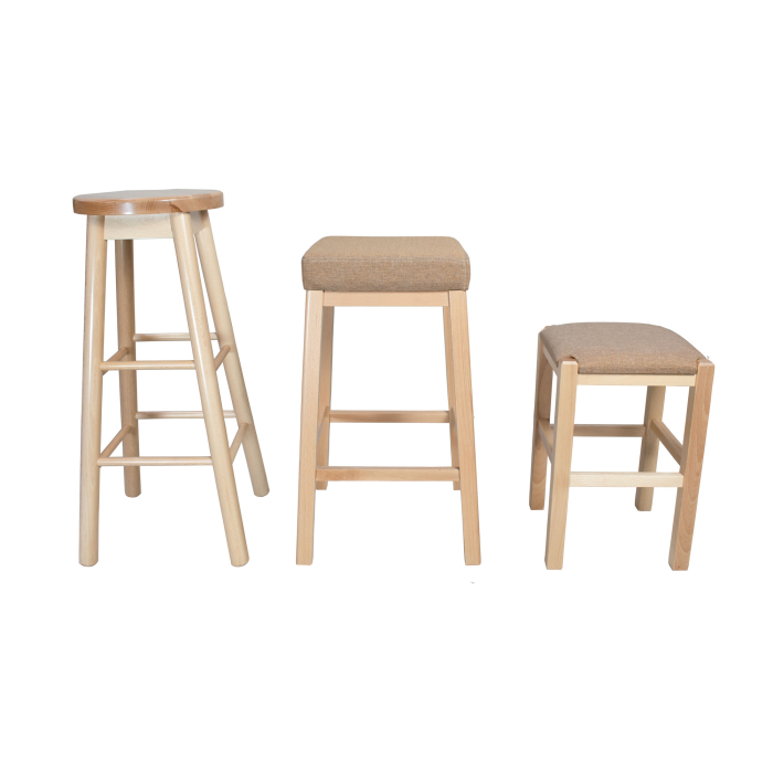 scaun bar natur din lemn masiv [4]