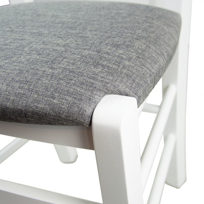 madeira wood dining chair - white [6]