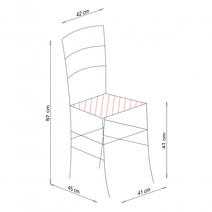 venetia solid wood chair - wenge [6]