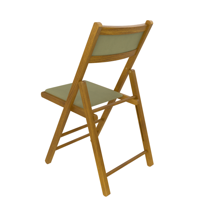 LORI upholstered folding chair - oak [2]