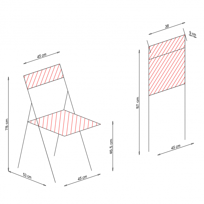 Scaun pliant din lemn IGOR R tapitat stejar [9]
