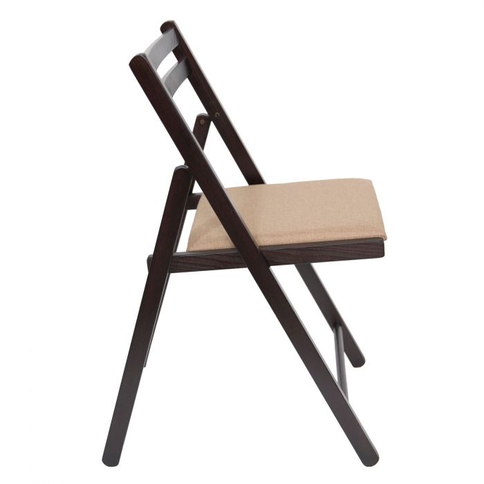 Scaun pliabil din lemn igor tapitat wenge [2]