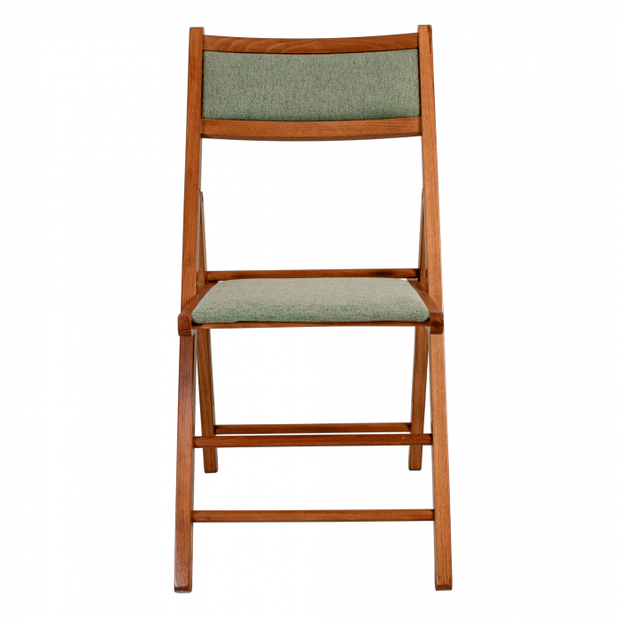 LORI upholstered folding chair - walnut [3]