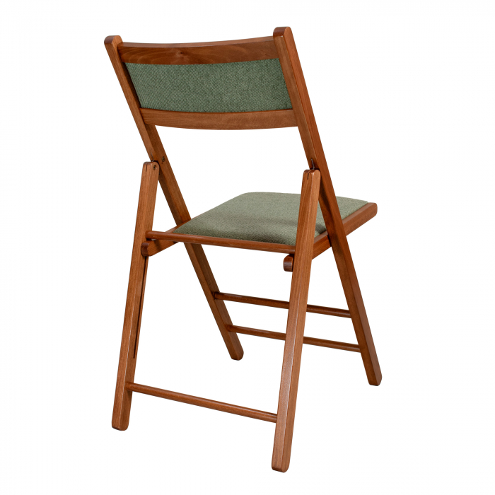 LORI upholstered folding chair - walnut [4]