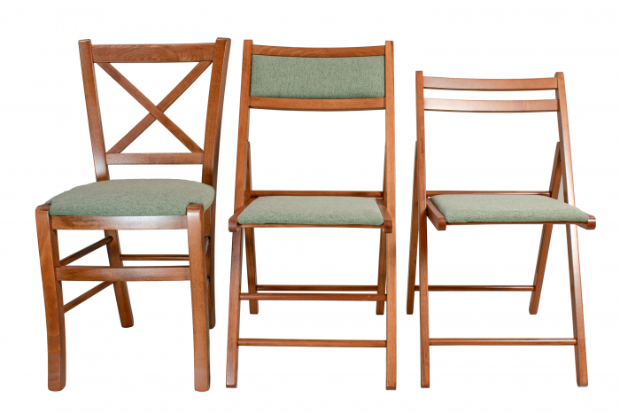 LORI upholstered folding chair - walnut [7]
