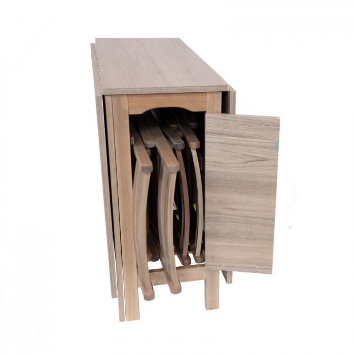 Set masa si scaune din lemn CUCINA 4P maro-trufa [4]