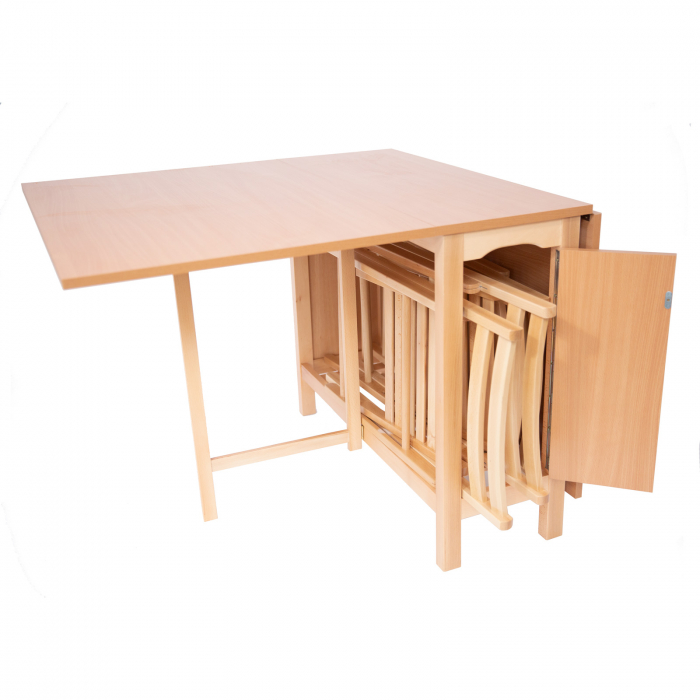 Set masa si scaune din lemn CUCINA 4P natur [3]