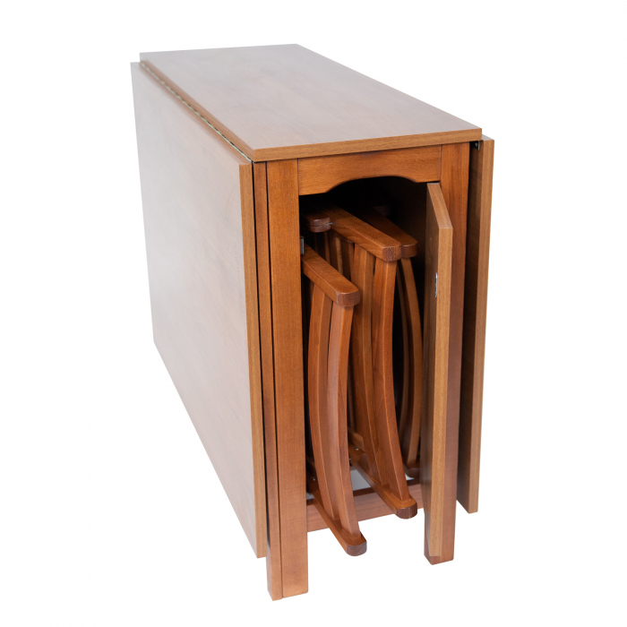 Set masa si scaune din lemn CUCINA 4P nuc [2]