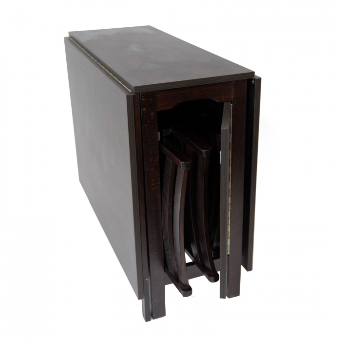 Set masa si scaune din lemn CUCINA 4P wenge [2]