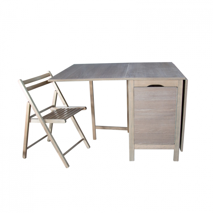 Set masa si scaune din lemn CUCINA 6P maro-trufa [4]