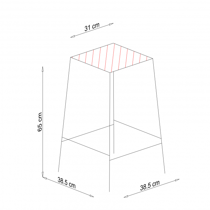 white painted 65 cm isla barstool [4]