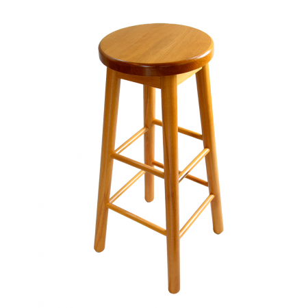 Bar (75 cm) - scaun bar stejar din lemn masiv