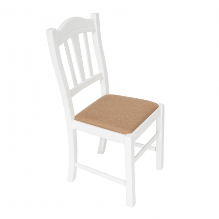Scaun din lemn SILVANA tapitat alb [0]
