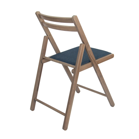 upholstered IGOR folding wooden chair -  greige stained [1]